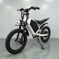 Moto électrique tout-terrain avec batterie au lithium 48V, vélo électrique 20 pouces avec moteur à moyeu arrière et cadre en acier à haute teneur en carbone