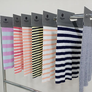 Tejido de punto suave ecológico, fibra de lino natural, tejido de lino a rayas, venta al por mayor - Product Image 3