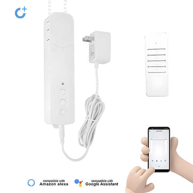 High Quality Smart Motorized Chain Roller Blinds Set WiFi Compatible Alexa Google Home Indoor Office Bathroom Outdoor Use