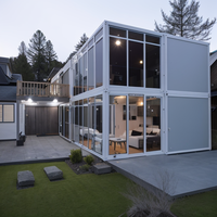 Bâtiment de bureau modulaire préfabriqué en acier, grande structure en verre, design de luxe, style chinois, écologique, étanche