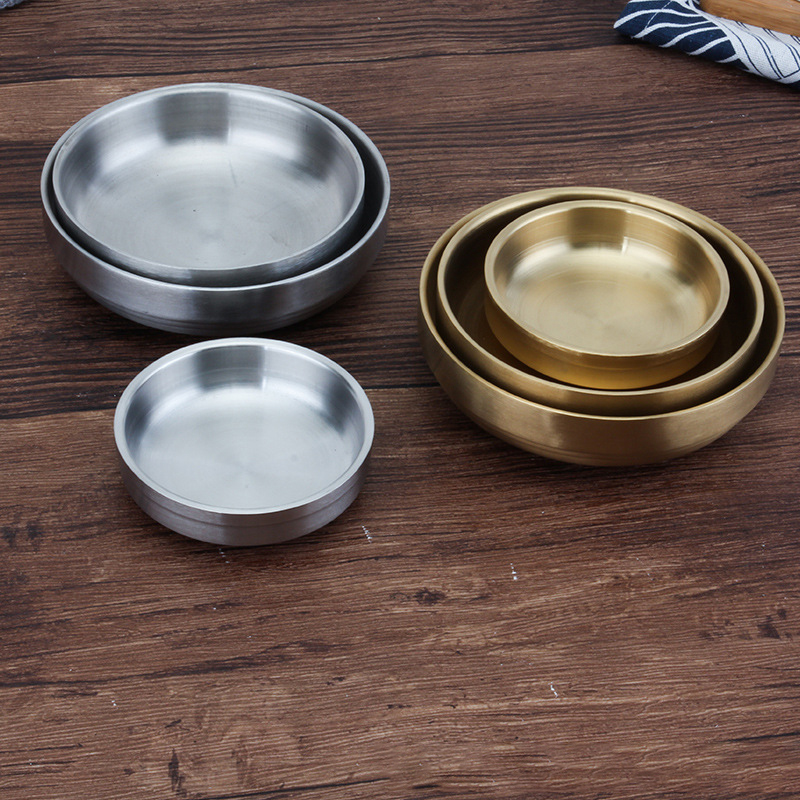 Корейская большая миска для риса из нержавеющей стали с теплоизоляцией, титановая маленькая миска для супа с защитой от ожогов