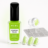 Vernis à ongles UV non décolorant pour estampage, plusieurs tons classiques pour la création de logos personnalisés sur les ongles, usage professionnel en salon