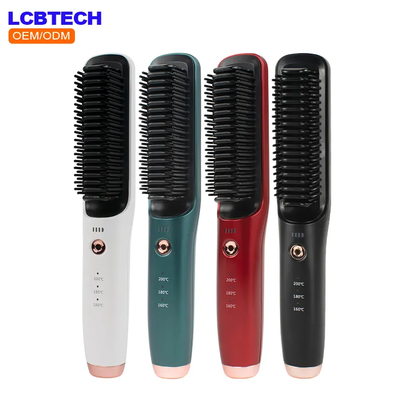 Hair Straightener Comb Brush Cordless For Short Hair Best Ceramic Ionic Straightener Brush Styling Straightening Iron Comb