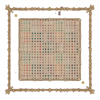 Alas Meja Kulit Motif Kotak-kotak Modern Mewah Ukuran 31.5x31.5 Inci - Alas Meja Portabel Anti Selip Peredam Suara untuk Permainan Amerika