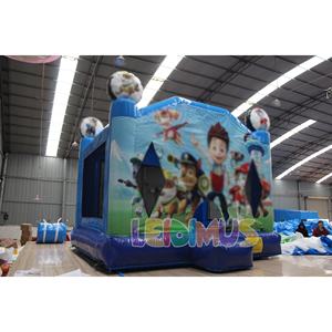 Commercio all'ingrosso blu zampa gonfiabile cane pattuglie <span class=keywords><strong>di</strong></span> rimbalzo casa buttafuori con cartone scivolo castello gonfiabile scivolo per bambini adulti - Product Image 5
