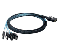 Toptan Fabrika Fiyatı Üstün Kaliteli MINI SAS Kablo 36P 180 Derece Düz Başlıklı SFF-8087 Veri İletim Kablosu 4 SATA