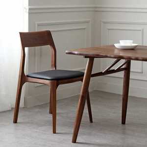 Antique Stackable Dinning Room Chair Restaurant Modern Luxury Retro Vintage Leather Nordic Solid Ash Wood Chair for Dining Table