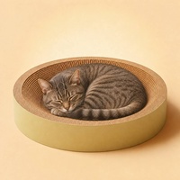 Arbre à chat en carton motif tête de chat mignon, design pliable classique, durable, antidérapant, surdimensionné, bac à gratter 2-en-1, toutes saisons
