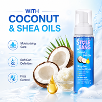 Mousse Coiffante Définition des Boucles aux Huiles de Coco et de Karité, Mousse Coiffante Légère et Moussante pour Cheveux Naturellement Bouclés, Frisés ou Relaxés