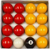 Set Bola Biliard Resin Berkualitas Ukuran 2 inci Warna Merah & Kuning 50,8mm 16 pcs/kotak untuk Permainan Biliard Keluarga & Klub