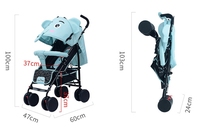 JXB Poussette parapluie en lin léger et ultra-pliable à double usage pour l'hiver et l'été