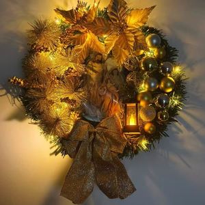 Guirnalda Navideña OH ARTS 2025, Novedad, con Luces LED, para Interiores y Exteriores, Decoración para Puerta Principal y Pared, con Bayas Rojas - Product Image 3