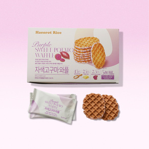 SAMAH Gaufres Premium à la Patate Douce Violette 360g 20pcs Faible IG Collation Diététique Dessert Brunch Cadeau Aliment Portable Vente en Gros - Product Image 6