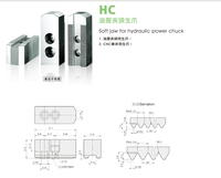 Mandrin hydraulique à 3 mors pour tour, mors souples HC06 08 10 12 15 24 32
