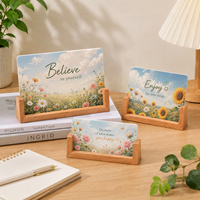 Cadre photo en acrylique vierge pour sublimation avec support en bois, personnalisable par transfert thermique