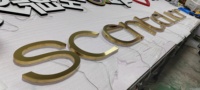 Enseigne extérieure rétroéclairée 3D personnalisée en acier inoxydable et lettres LED en acrylique pour devanture de magasin