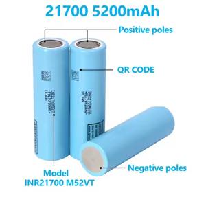 2025 신제품 등급 a INR21700 M52V <span class=keywords><strong>3.6V</strong></span> <span class=keywords><strong>5200mAh</strong></span> 5C 고용량 20A 충전식 리튬 이온 배터리 21700 배터리 - Product Image 2