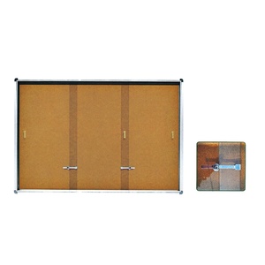 Tablero de corcho de alta calidad para publicidad, tablón de anuncios para aula con cerradura - Product Image 1