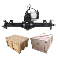 Moteur CC sans balais 60 cm 48 V 700 W avec frein, essieu arrière à faible vitesse, chariot électrique pliable à plateau plat, kart ATV, bobine en cuivre pur, quatre roues