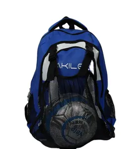 2024 Custom Soccer Backpack Bag with Ball Holder Mesh Football Storage Bag Soccer Ball Carry Bag