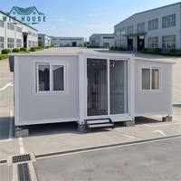Maison préfabriquée moderne extensible en conteneur d'acier pour hôtel et atelier – Espace de vie