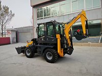 Mini-chargeuse sur pneus diesel avec moteur Kubota, pelle rétrocaveuse, excavatrice télescopique 4x4, chargeuse frontale, prix bas