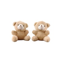 Porte-clés pendentif ours en peluche mignon, breloque de sac en velours de vison doux, jouet en peluche de Noël rembourré en coton PP
