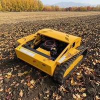 Tondeuse à fléaux automotrice télécommandée, type chenille, largeur de coupe 1000 mm, hybride diesel-électrique, 12-15 CV, professionnelle, 4 temps
