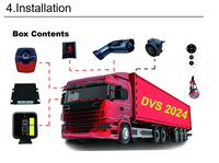 Système de détection d'angle mort AI-BOX-0401 ADAS avec capteurs de stationnement étanches 12-36V, ensemble combiné avec garantie de 2 ans