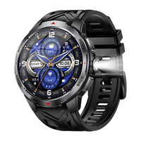 Reloj Inteligente KT88 con Linterna Potente y Batería de 1100 mAh, Registra Pasos, Calorías, Oxígeno en Sangre, Reloj Deportivo para Hombre, Teléfono Inteligente