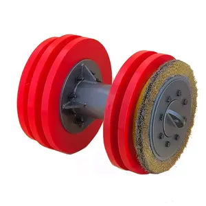 PU Polyurethane 6 Disks Disc Scraper Pipe Pig Cleaning With Steel Brush