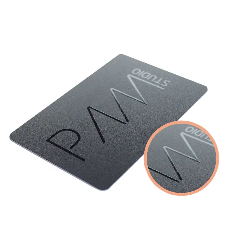 custom Contactless tag nfc business card metal ID IC black stainless steel QR code Smart Nfc rfid chip printing card