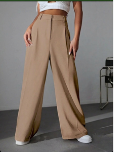 Pantalon de survêtement décontracté pour femme, taille haute élastique, anti-plis, imperméable, séchage rapide, coupe régulière, pour usage quotidien et détente - Product Image 1