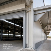 Bâtiment préfabriqué en structure d'acier, entrepôt industriel métallique, hangar de stockage, centre logistique, conception par galvanisation à chaud