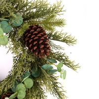 Couronne artificielle UMIND Couronne de Noël verte avec cône de pin personnalisable pour la décoration intérieure et extérieure