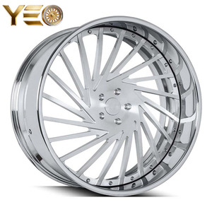 <span class=keywords><strong>Rines</strong></span> Cóncavos Plateados Pulidos Yeo 5x120 5x127 de 20-26 Pulgadas Estilo DUB <span class=keywords><strong>para</strong></span> Cadillac CT6 Chevrolet Caprice Classic Sedán - Product Image 1