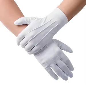 Guantes masónicos de algodón personalizados, protección de inspección industrial absorbente de sudor, guantes de mano de trabajo de algodón puro blanco - Product Image 4