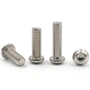 Tornillos de Cabeza Redonda Plana con Hexágono Interior M6, Grado 10.9, DIN7380, Fijaciones Metálicas de Alta Resistencia, Tornillos Autorroscantes de Acero al Carbono - Product Image 2