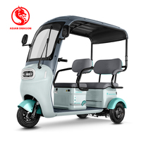 Tricycle électrique à 3 roues ASIAN DRAGON avec toit, 1000W, batterie au plomb-acide 60V, 3 vitesses, vélo cargo robuste pour les entreprises