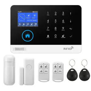 Newest Tuya Smart Home Alarms WIFI+GSM Security Alarm System with Motion Sensor And LCD Display