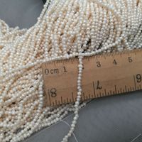 Perles d'eau douce petite taille, 1 pièce 1.8-2mm, en forme de pomme de terre, bon marché, graine de perles, brin ample, fabrication de bijoux, bracelets et colliers