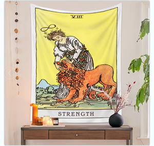 Impresión 3D Rectángulo Nuevo Arte Abstracto Meditación Diferente Fuerza Amarilla Hombres Tarot Tapices para la decoración del hogar - Product Image 1