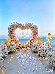 <span class=keywords><strong>Arche</strong></span> de fleurs artificielles en édition limitée saisonnière, toile de fond en soie avec roses rouges en forme de cœur pour la décoration de mariage et de fête - Product Image 3