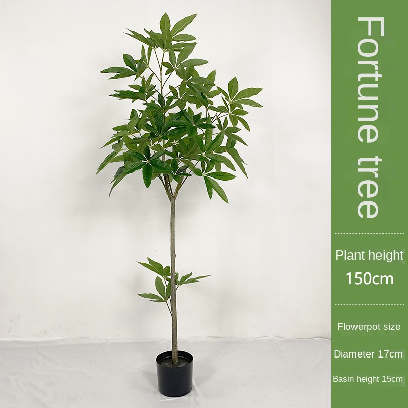 Planta de dinero verde de 150 cm con 270 hojas.