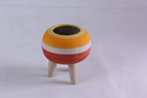 Vaso in ceramica con gambe in ceramica vaso di fiori per interni decorazione di mobili - Product Image 3