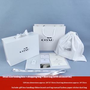 Boîte d'emballage pour <span class=keywords><strong>coach</strong></span> de dropshipping, boîte pliante de grande <span class=keywords><strong>marque</strong></span>, <span class=keywords><strong>sac</strong></span> cadeau, <span class=keywords><strong>sac</strong></span> anti-poussière, modèle en carton haut de gamme et élégant - Product Image 2