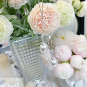 S925 Pure Silver Necklace Rich Heiress Feeling Sea Blue Treasure Flower Cluster Light Luxury High-End Pearl Niche Product - Product Image 2