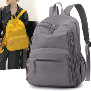 สไตล์ใหม่น้ำหนักเบาเป็นพิเศษกันน้ำระบายอากาศได้ผ้าไนลอนพาราชูทความเรียบง่ายในเมืองจิน มูดีกระเป๋าเป้สะพายหลังความจุขนาดใหญ่สำหรับผู้หญิง - Product Image 3