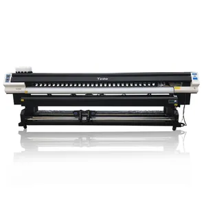 Yinstar desain baru 3.2m format besar printer industri nonair ramah lingkungan 2 kepala iklan cetak