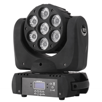 Projecteur LED mobile Hong He 6 en 1 RGBWAUV 7*18W avec contrôle DMX512 CRI 95 pour DJ/Disco/Soirée